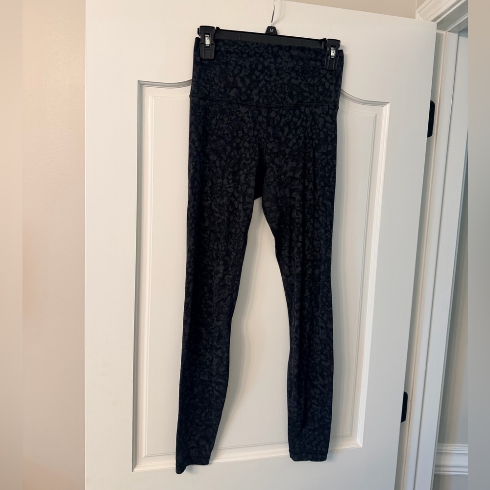 Lululemon Black Patterned Full Length Leggings